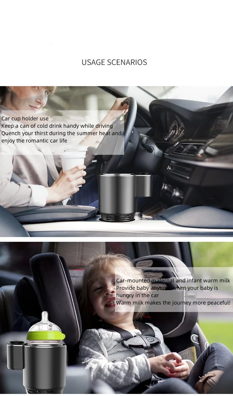 Hot and cold cup dual-purpose smart car home dual-purpose multi-function mini car refrigerator