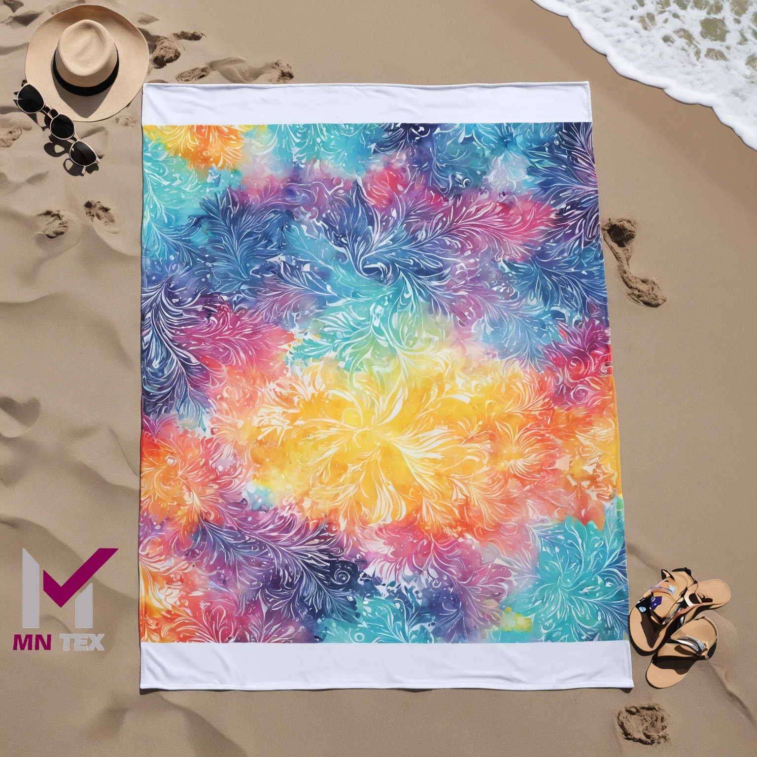 DIGITALLY PRINTED BEACH TOWELS 100 % COTTON FROM INDIA 2024 DESIGNS