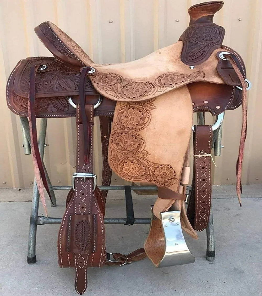 Custom made hand made leather horse riding Western saddles suitable for equestrian Custom made