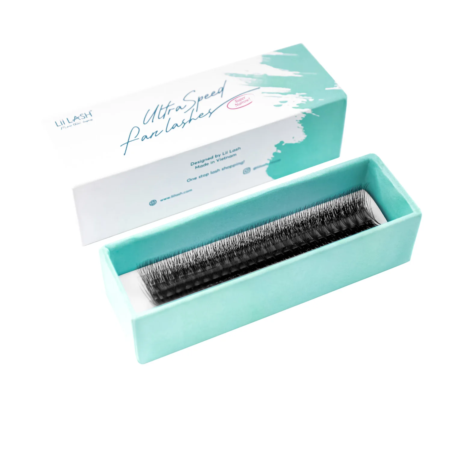 Ultra speed 6mm promade lash fans fan russian volume lashes extension tray mid stem premade lash fans wholesale