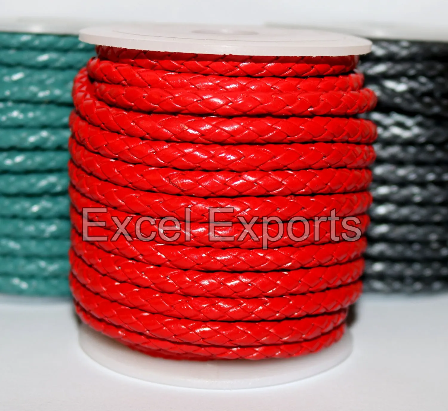 Hot Sale 6mm Genuine Braided Leather Cord Black Brown Vintage round Rope for DIY Bracelet Shoe Belt Sofa Making by Excel Export