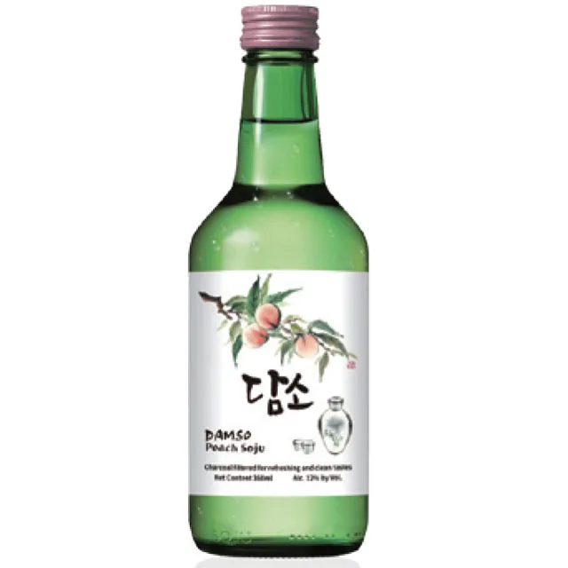 DAMSO, Soju, корейский Soju, 13 Фруктовый Ароматизированный Soju, дистиллированный спирт, 360 мл или 375 мл