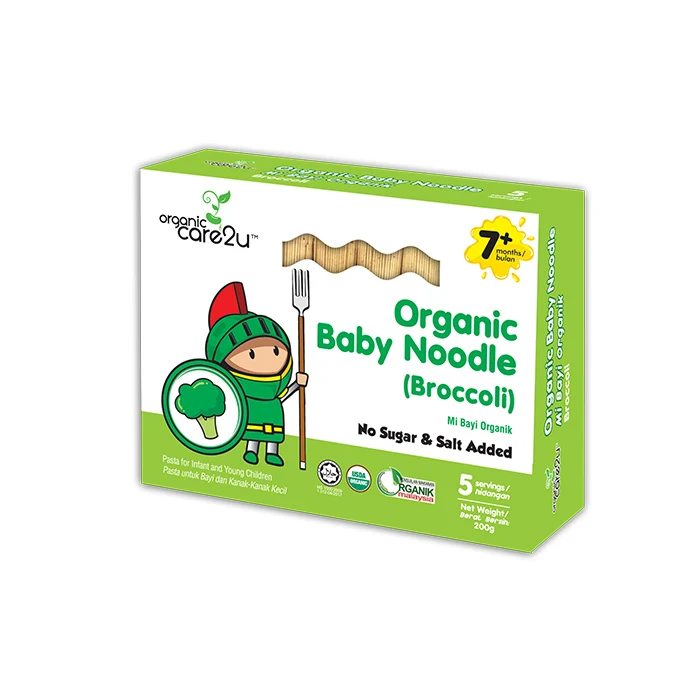 High Nutrition Organic 4 Inches Broccoli Baby Stick Noodle Soft Free From Coloring Preservatives Salt and Sugar