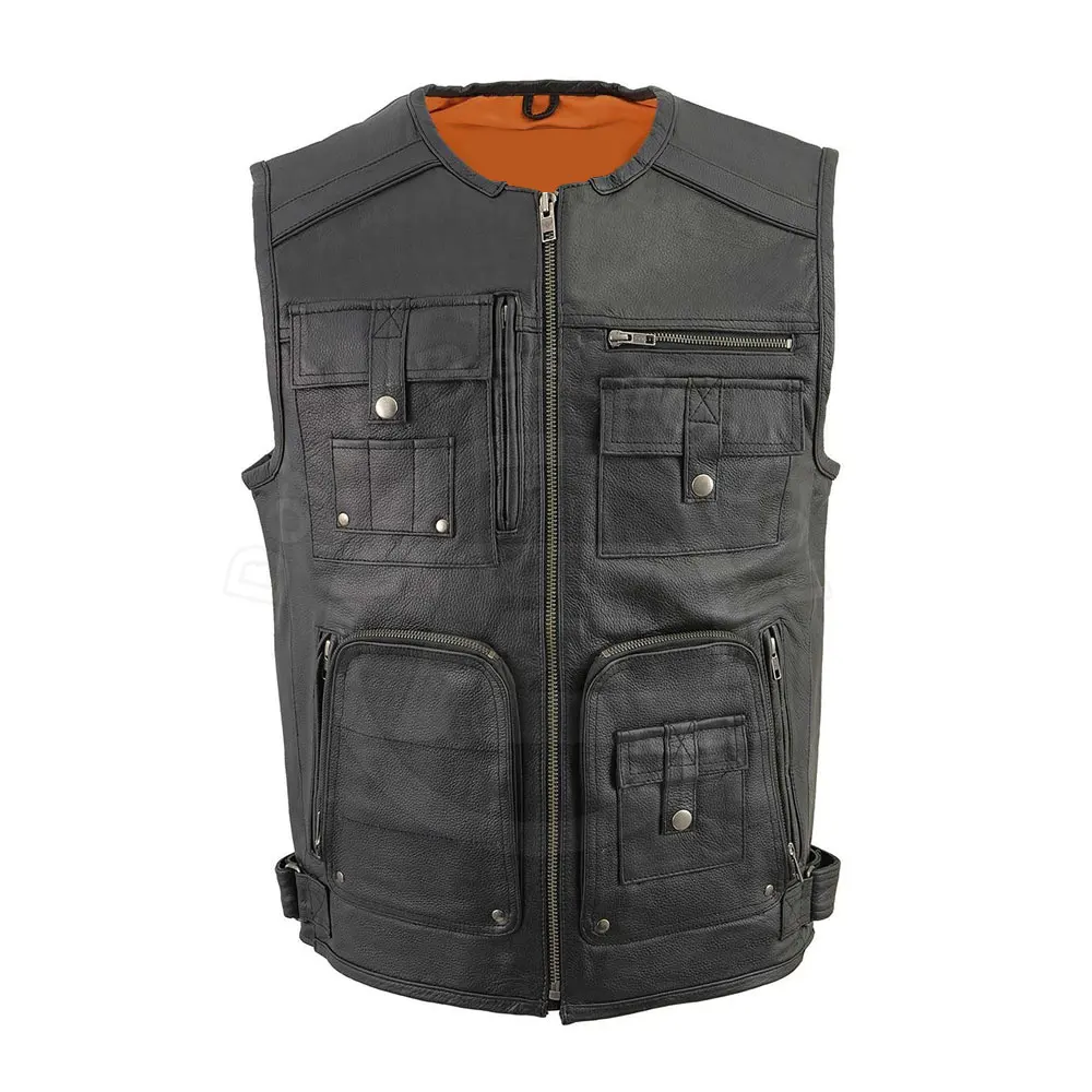 2024 Men Casual Wear And Premium Quality With Latest Design For Men Fashionable Leather Vest