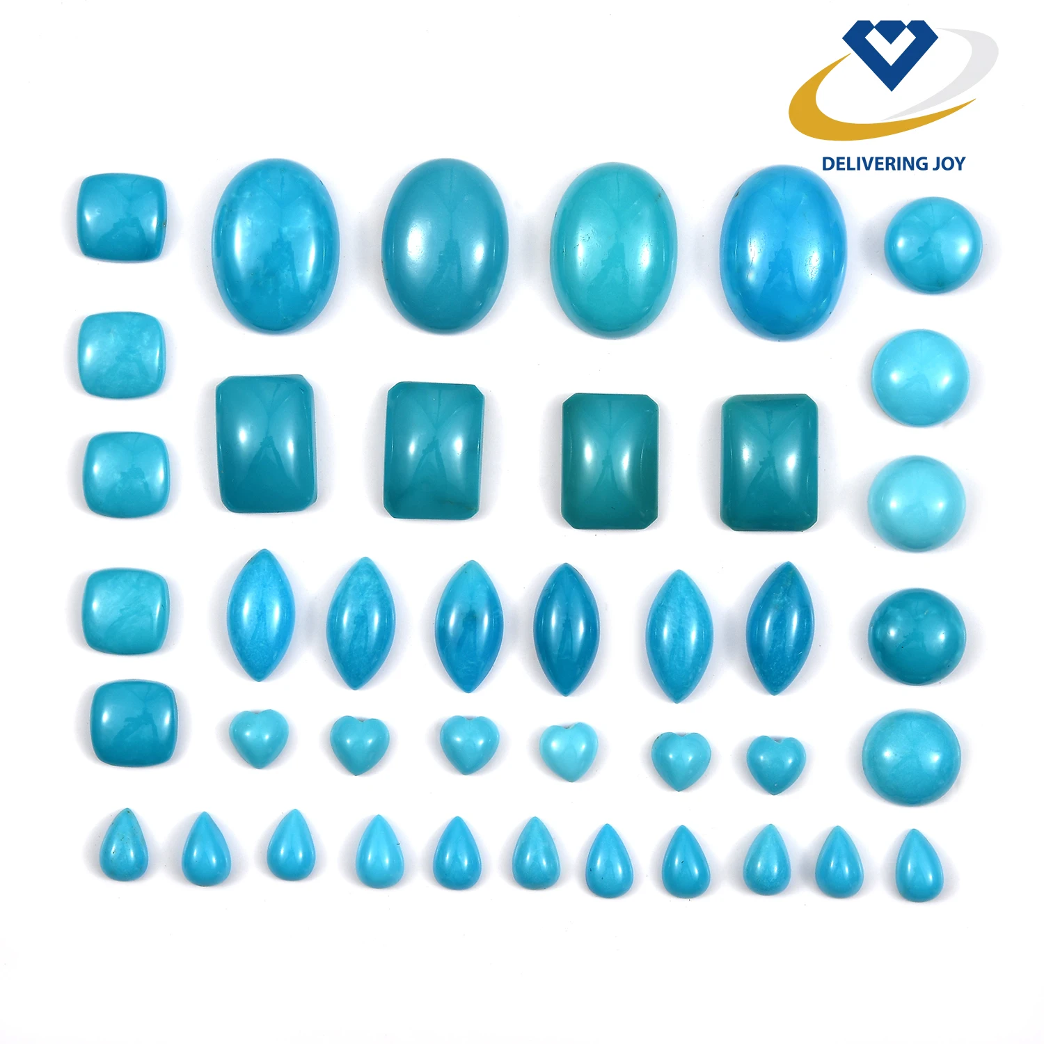 Natural Sleeping Beauty Turquoise Loose Gemstone at Wholesale Prices, Best Quality Turquoise Stone Cabochons All Shape Size Cabs