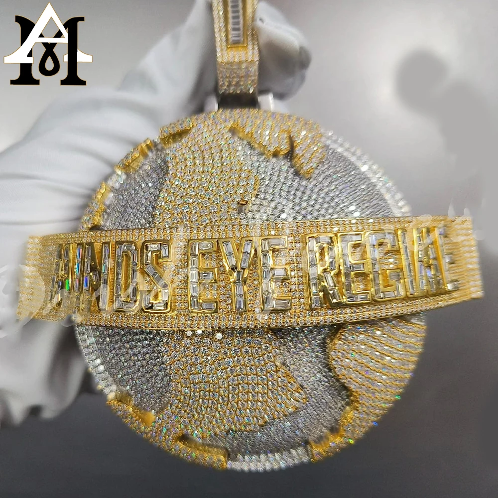 Top Rated Custom Iced Out Chain Pendant Men Jewelry Passes Diamond Tester 18K Gold Letter Name Hip Hop Custom Moissanite Pendant