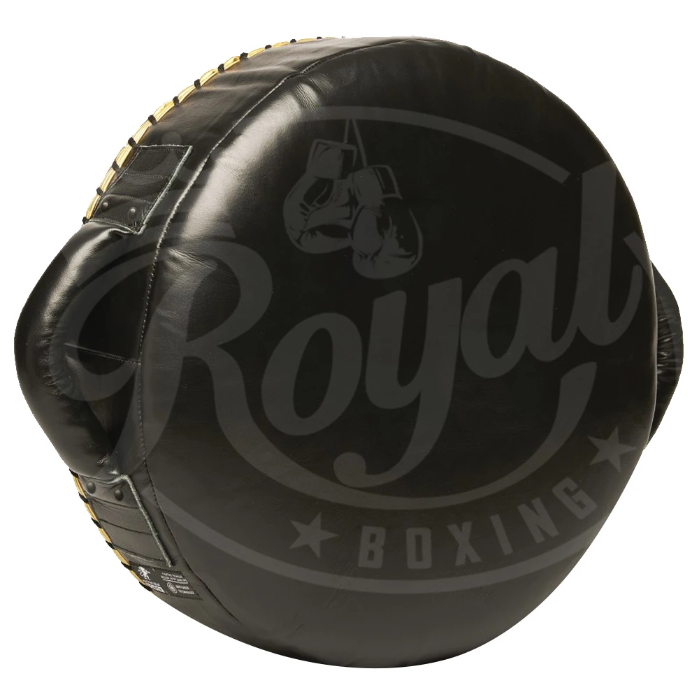 Leather boxing focus kick pads pro strike shield martial arts hide leather sparring gear round punching shield