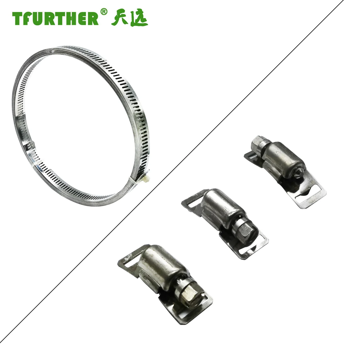 Butterfly key with stainless steel butterfly metal turn key hose clamp motorcycle spare part Large heavy duty pipe clip