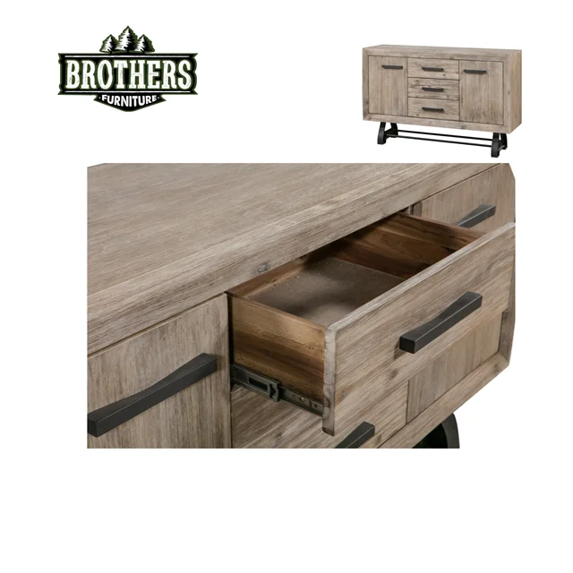 Wooden large sideboard 2 drawers Solid Wood storage drawer storage platform luxury bedroom from Viet Nam manufacture