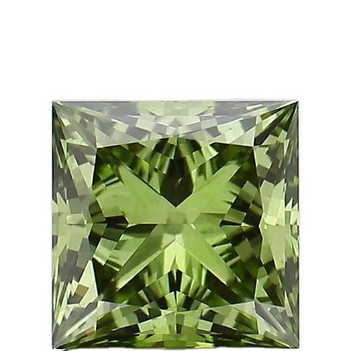 PRINCESS CUT 1.41ct Diamond FANCY VIVID GREEN Color VVS2 Lab Grown IGI Certified Stone 576360400
