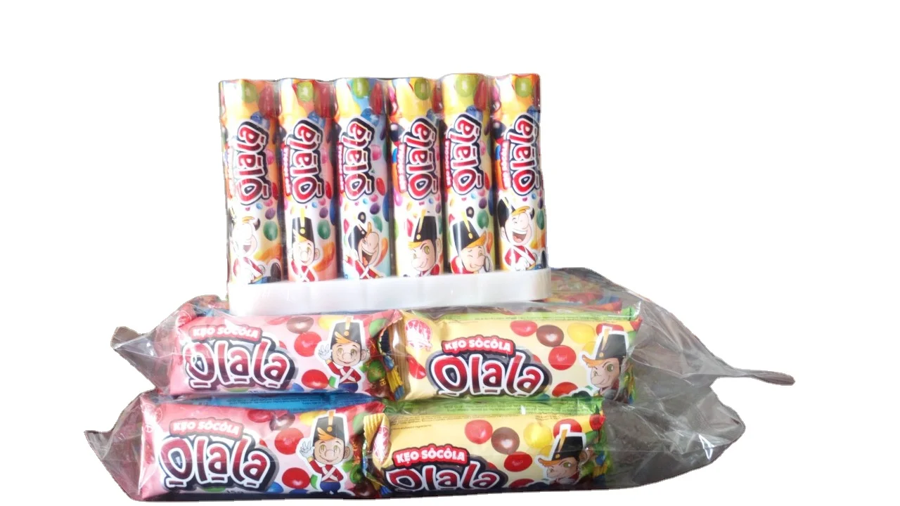 BEST SELLING FREE SAMPLE  LOW TRANS FAT HALAL CHOCOLATE COATED CANDY WITH COLORFUL SUGAR BAG/TUBE