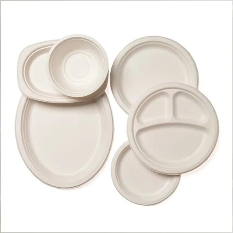 Wholesale Eco Friendly Biodegradable Sugarcane Bagasse Pulp Tableware Disposable Dinnerware&Tableware