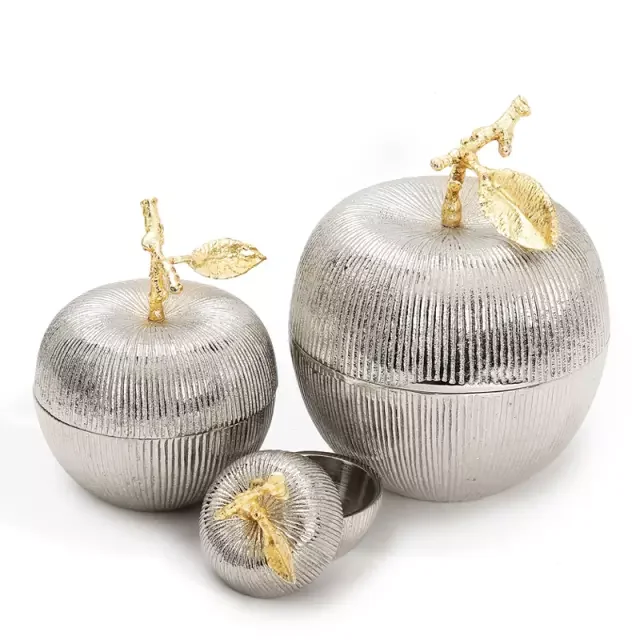 Stylish Honey Jars Set of 2 for Kitchenware Home Hotel Restaurant Metal & Glass Pots Food Storage Container Table
