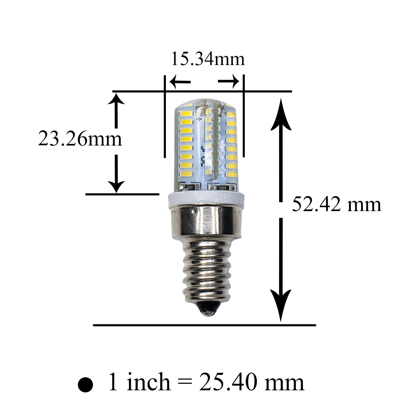 E12 Ba15d 3014 64smd White Led Sewing Machine Bulbs LED Light 2 PCS White Warm 120v for SINGER for Brother for Janome PA