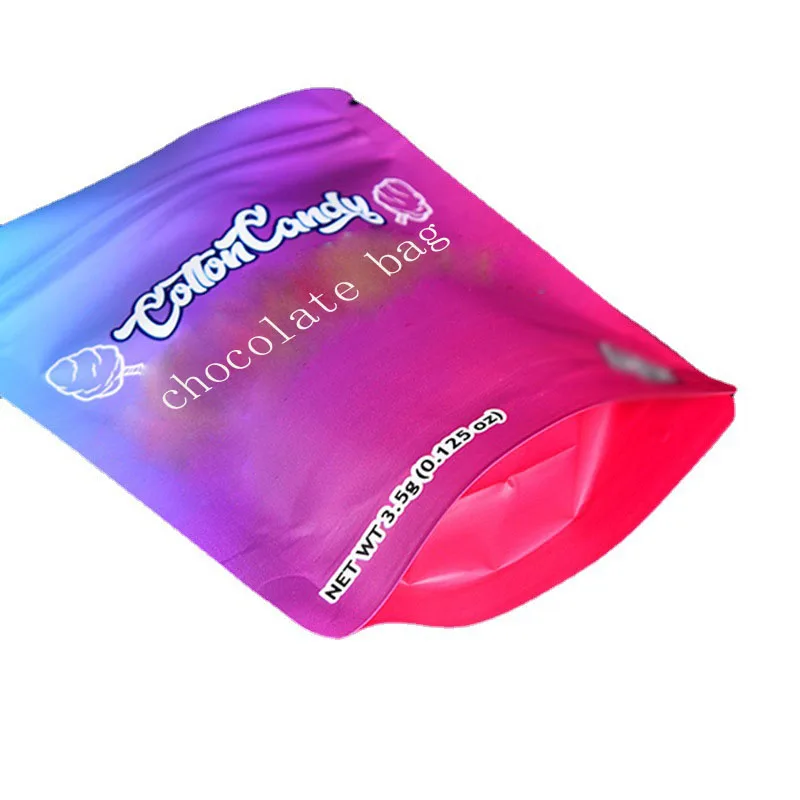 High Quality Matte Aluminum Foil Stand Up Zipper Pouch Candy Peanut Chocolate Bar Packaging Chocolate Bags