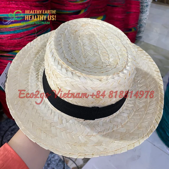 NATURAL STRAW SUMMER WOMEN HAT/STRAW WITH CUSTOM LOGO/STRAW HAT FOR MEN FROM ECOGO VIETNAM