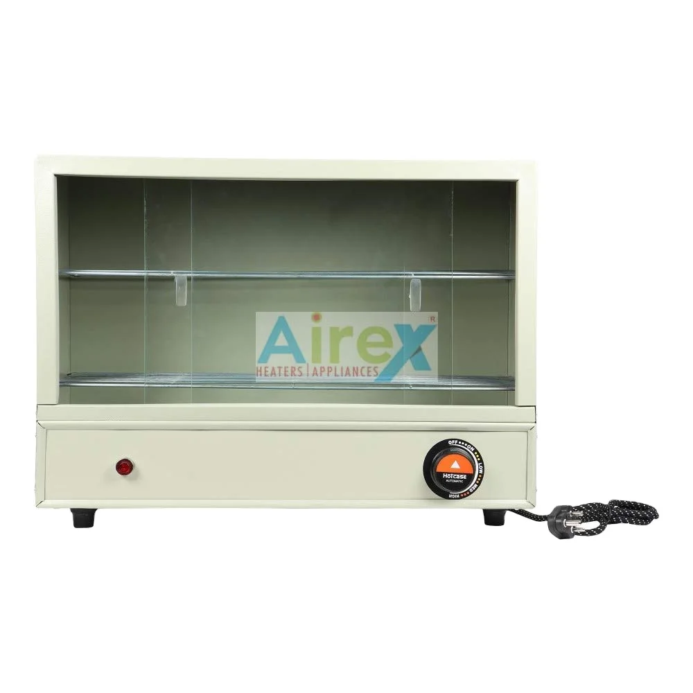 Airex 750 Watt Commercially Stainless Steel Sliding Type Hot Case Food Warmer Cabinet Toaster Griller Heat Case Hot Dog Hot Case
