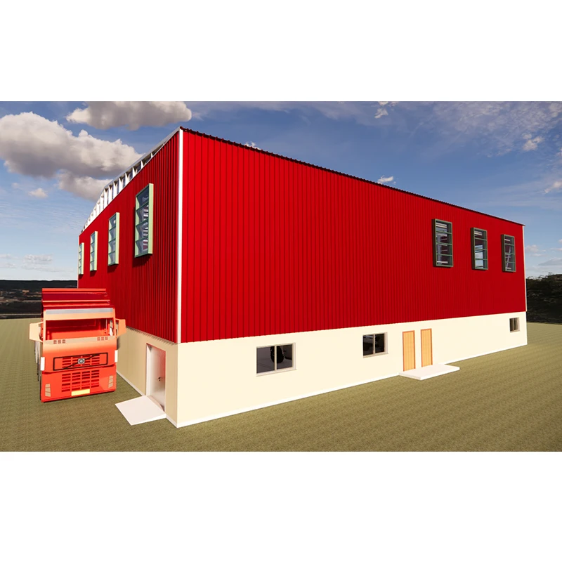 Corrugated Steel Roofing Sheet Prefabricated 28 Gauge Steel Structure Industrial Workshop with Low Price