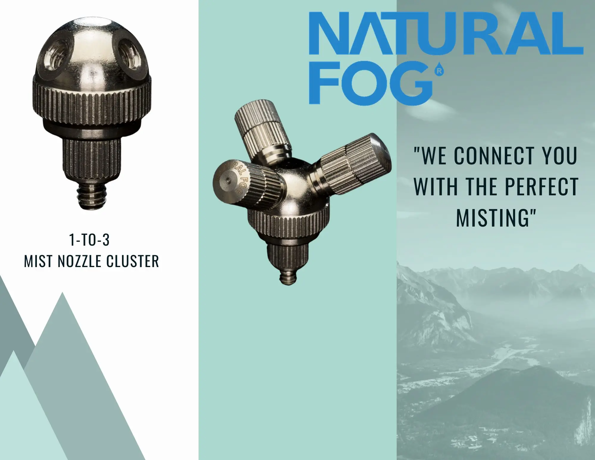 Taiwan Natural Fog B2B Landscaping Brass Mist Nozzle Fogging Cluster