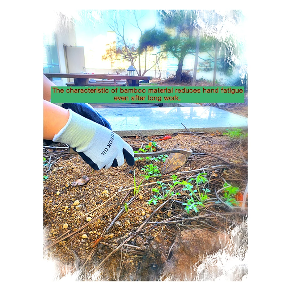 Перчатки с покрытием бамбуковые перчатки для садоводства противоскользящие из-за покрытия спортивные мероприятия промышленное Садоводство