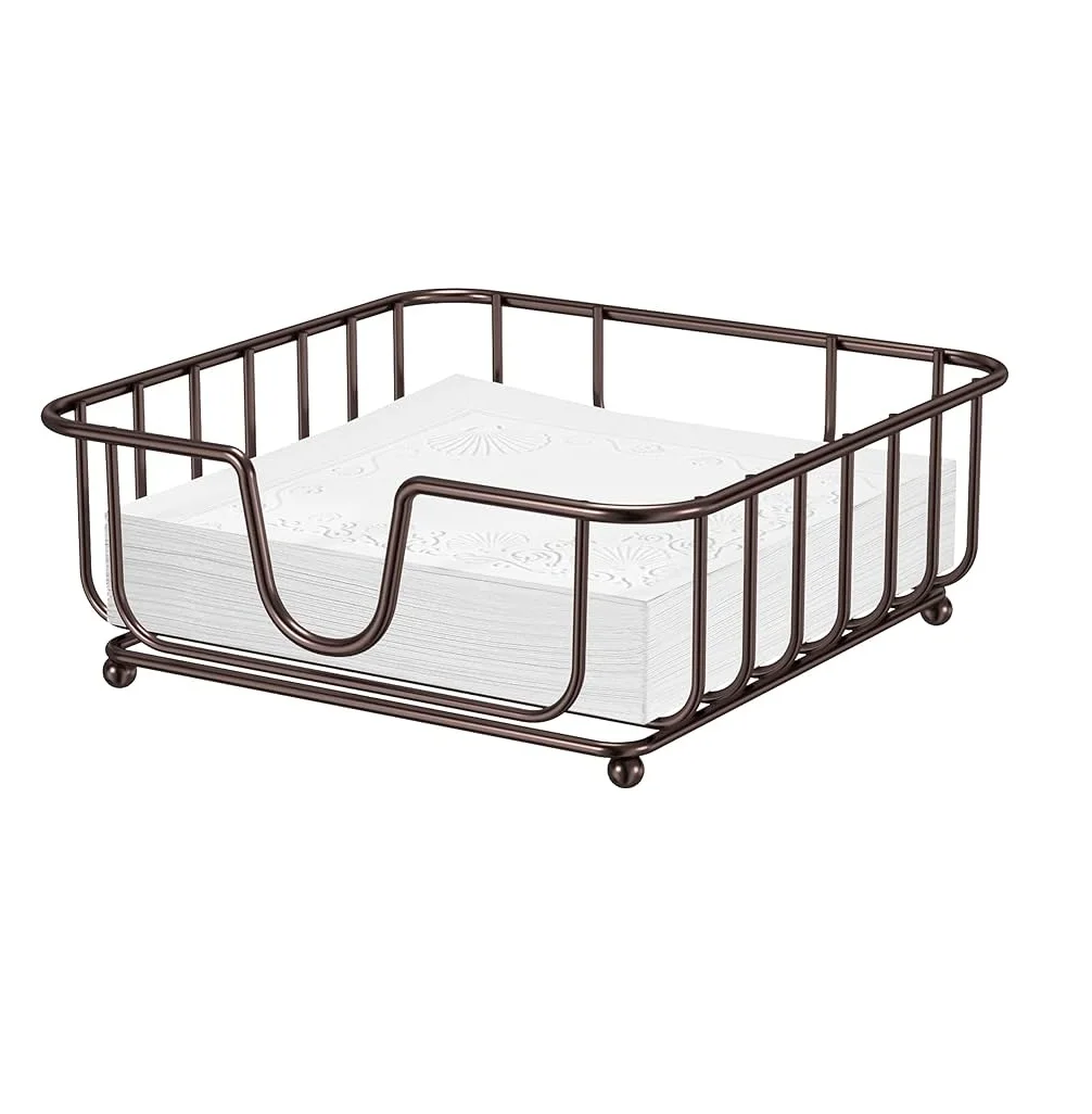 Hot Sale Latest Model Table Decorative Metal Napkin Holder with Gold Plated for Home Hotel Use in Wholesale Price