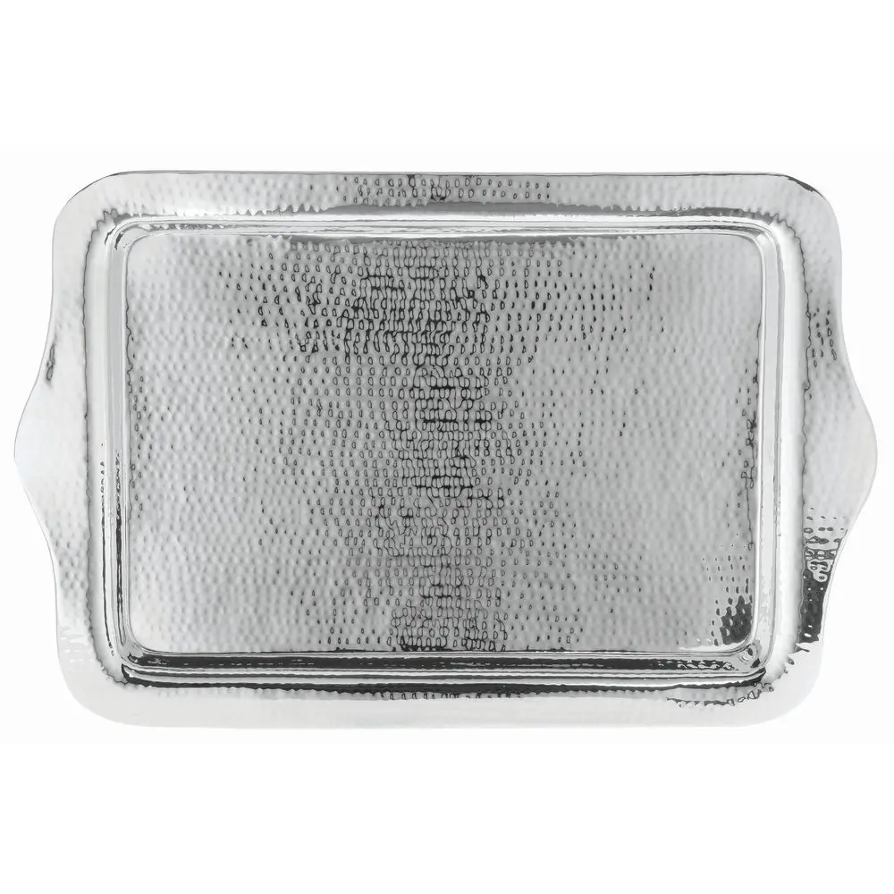 Прямоугольный кованый поднос из нержавеющей стали с ручками