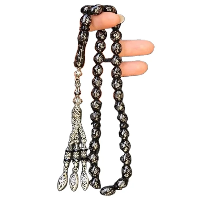 Moroccan Oud 99 круглые четки исламские Masbaha Tasbih ручной работы 14 м
