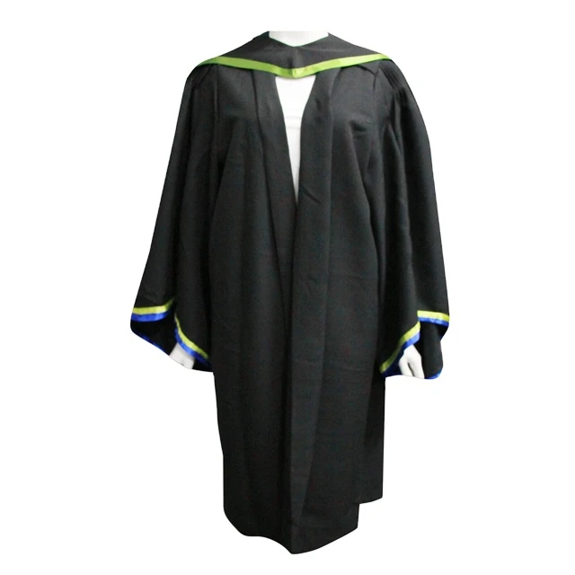 customized wholesale cheap Black Matte academic graduation gown and cap