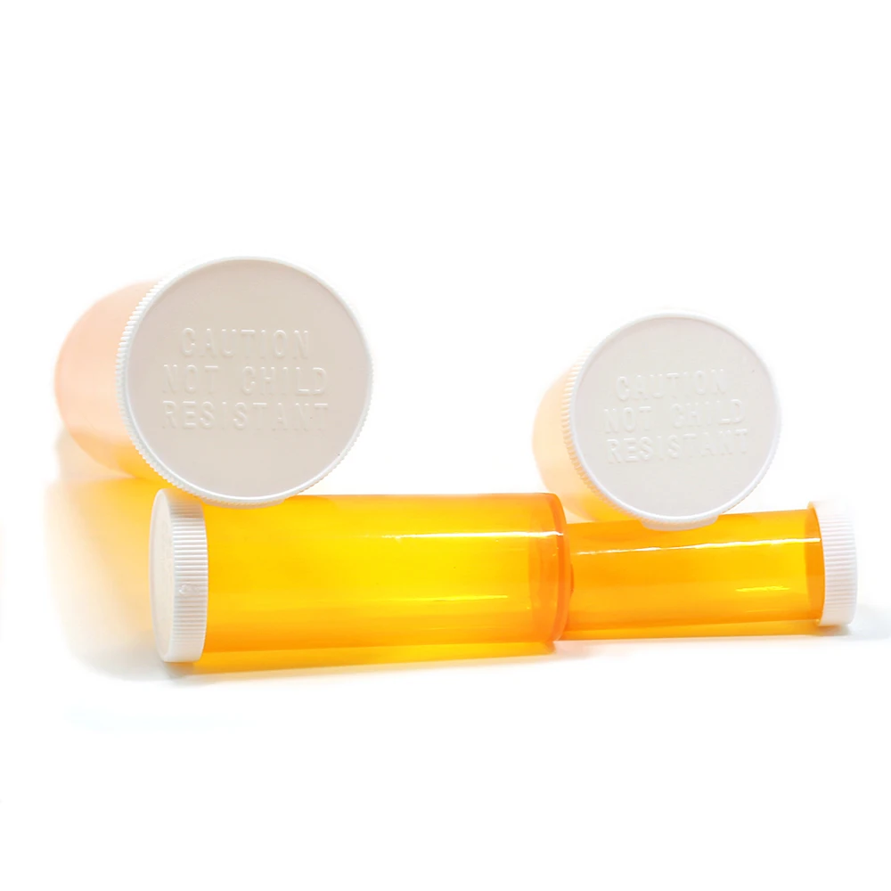 Factory Hot Sale Small Prescription Bottle Plastic Pill Vial 6/8/13/16/20/30/40/60DR Vial with Non lock Snap Cap