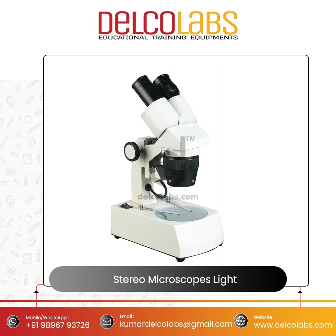Delcolabs Stereo Microscopes Built in Light Biological Microscopes for Laboratories Teaching Manufacturer