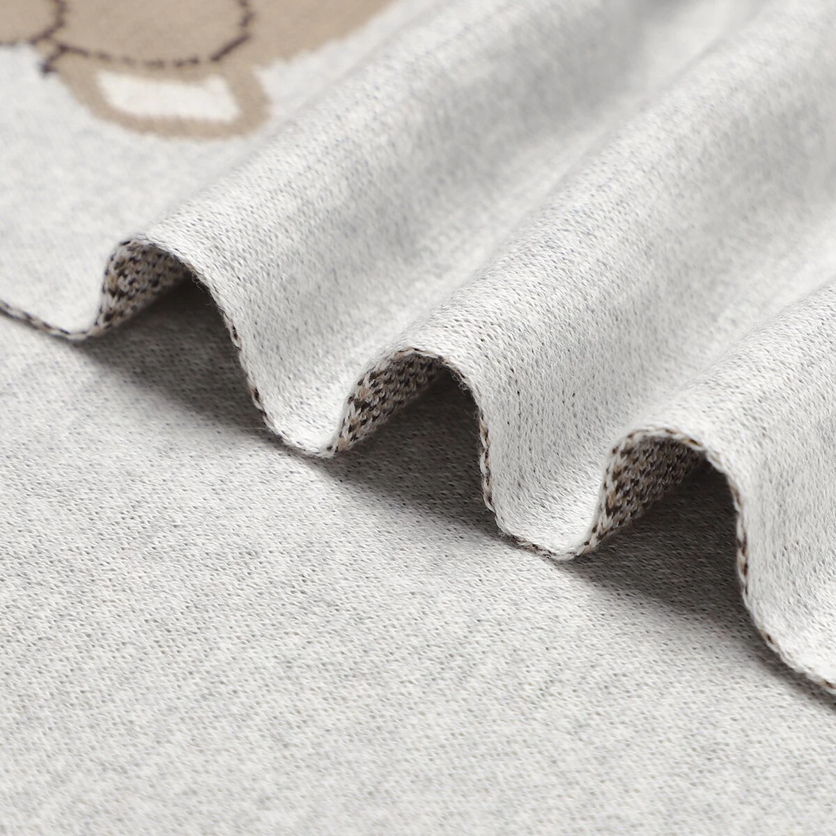 Printed Logo Children Outdoor Traveling Use Customized Printed 2022 Warm Knitted Baby Blanket