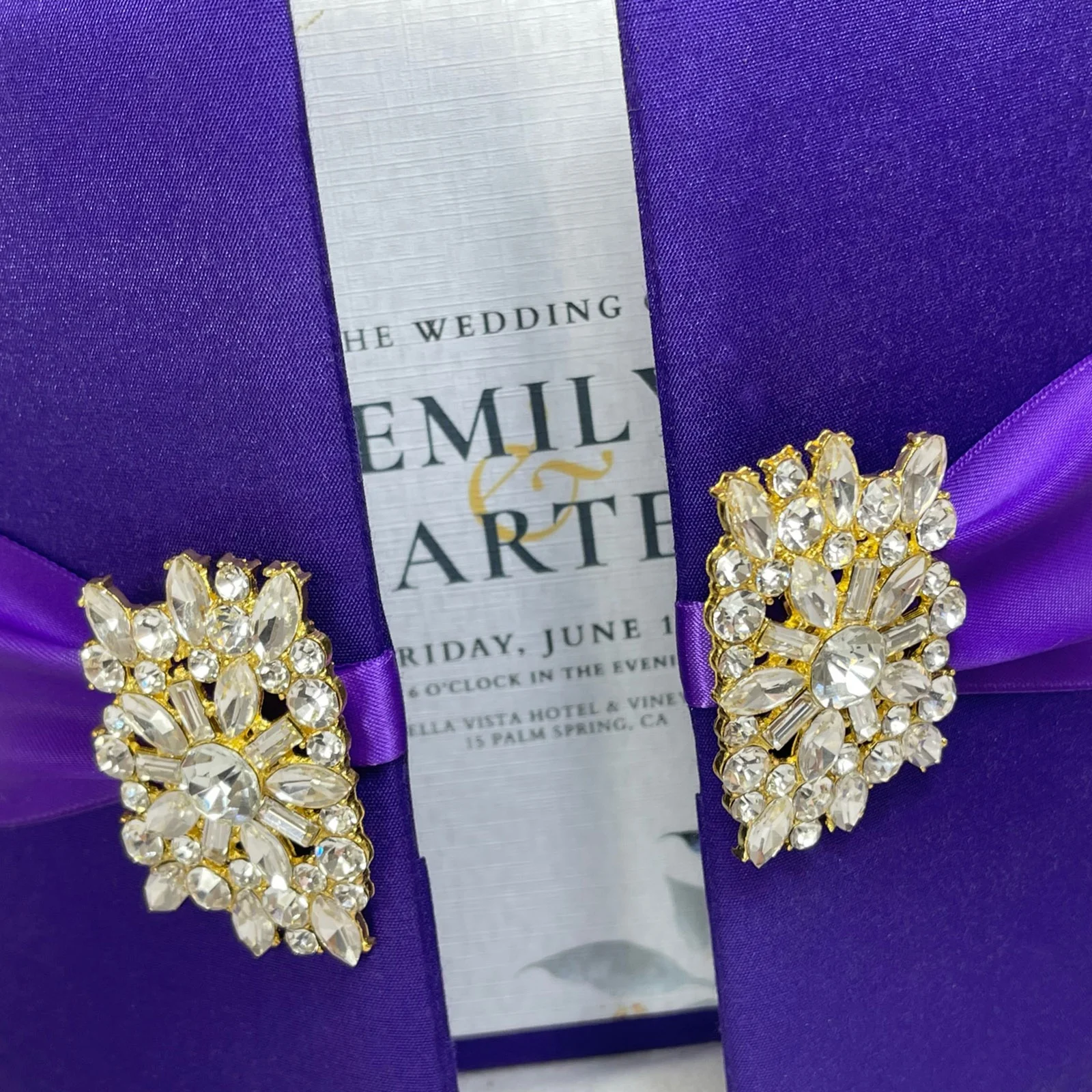 Thai Made Custom Hard Cover Folio Invitation