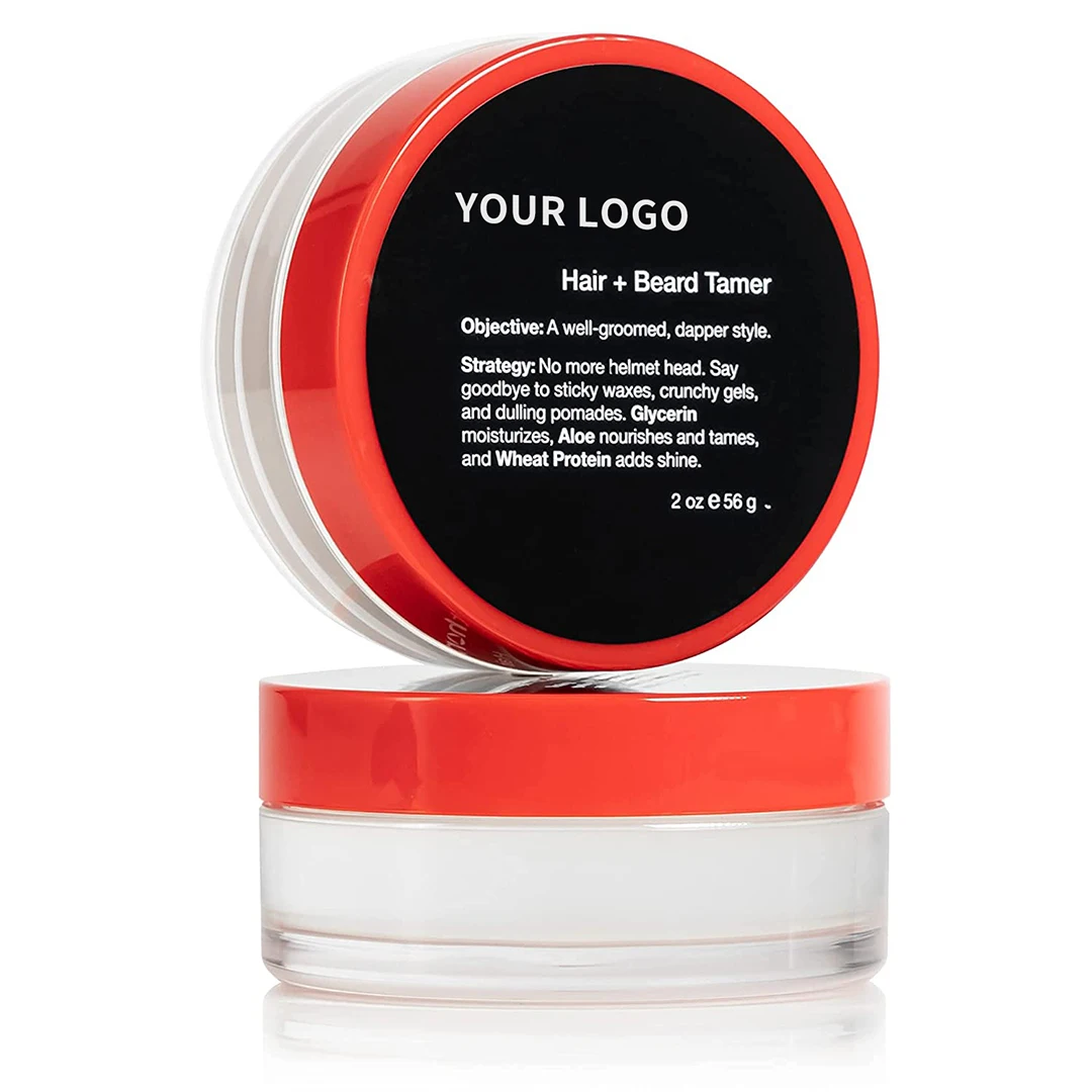 Оптовая продажа OEM Натуральный веганский усиленный смягчающий воск для бороды усы мужской уход за бородой органический бальзам роста