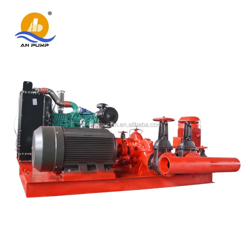 High Pressure 50hp 300hp Self Priming Diesel Motor Centrifugal Electric Fire Pump For Fire Fighting