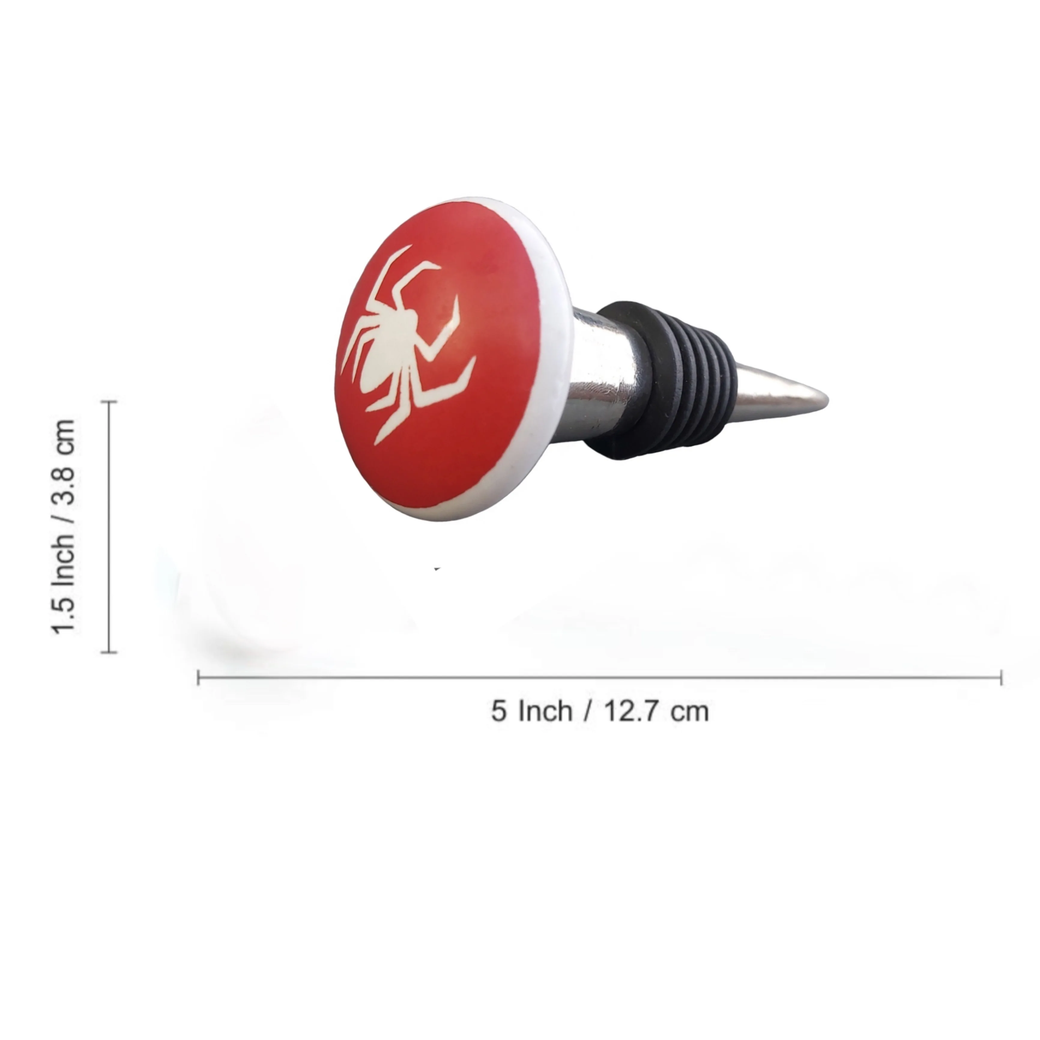 Ceramic bottle stopper Hand-painted Spider Design vintage Olive Oil  bottle stopper Gift Items