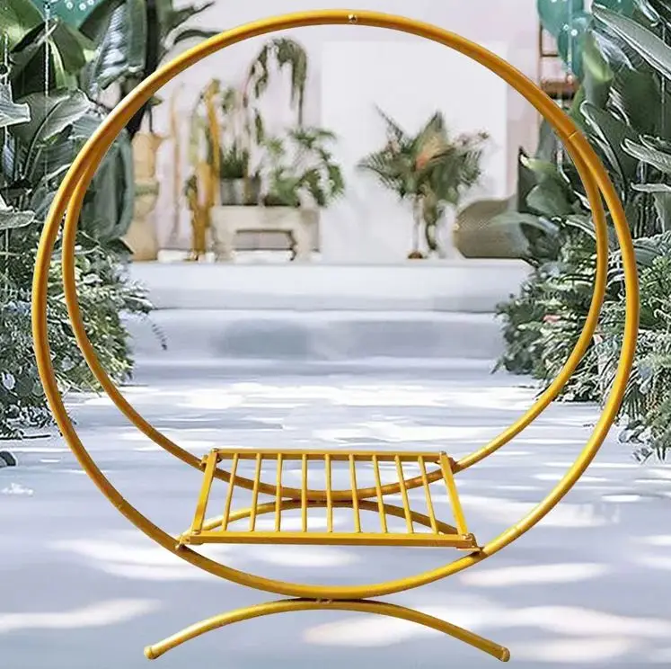 Modern design white steel balloon frame arch for wedding birthday party reception stage decoration baby shower garden arch 2023