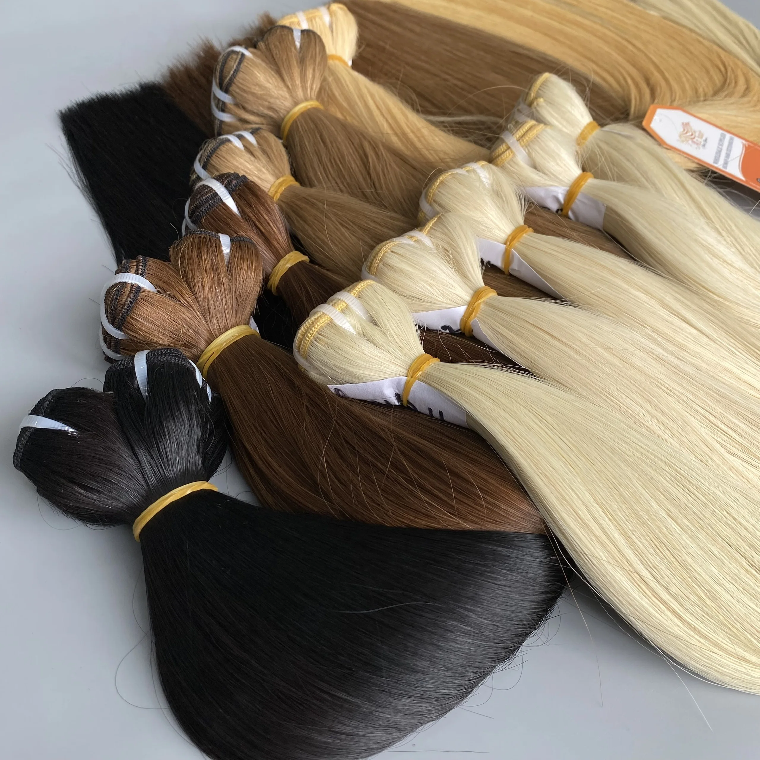 12A Grade Virgin Weft Hair Extensions Human Hair Bundles With Lace Closure Big Color Palette
