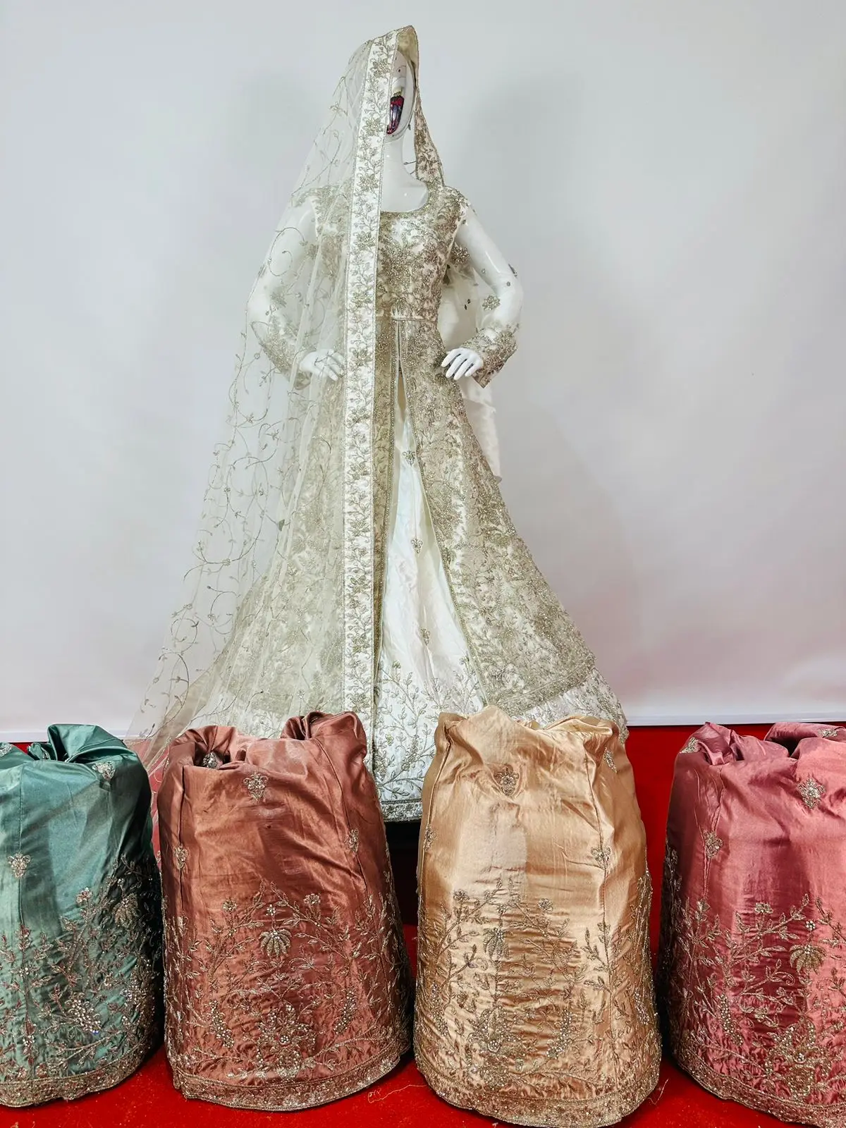 High Quality Heavy Net & Silk  Pakistani Indo Western Suit for Women from Indian Supplier Available at Wholesale Price