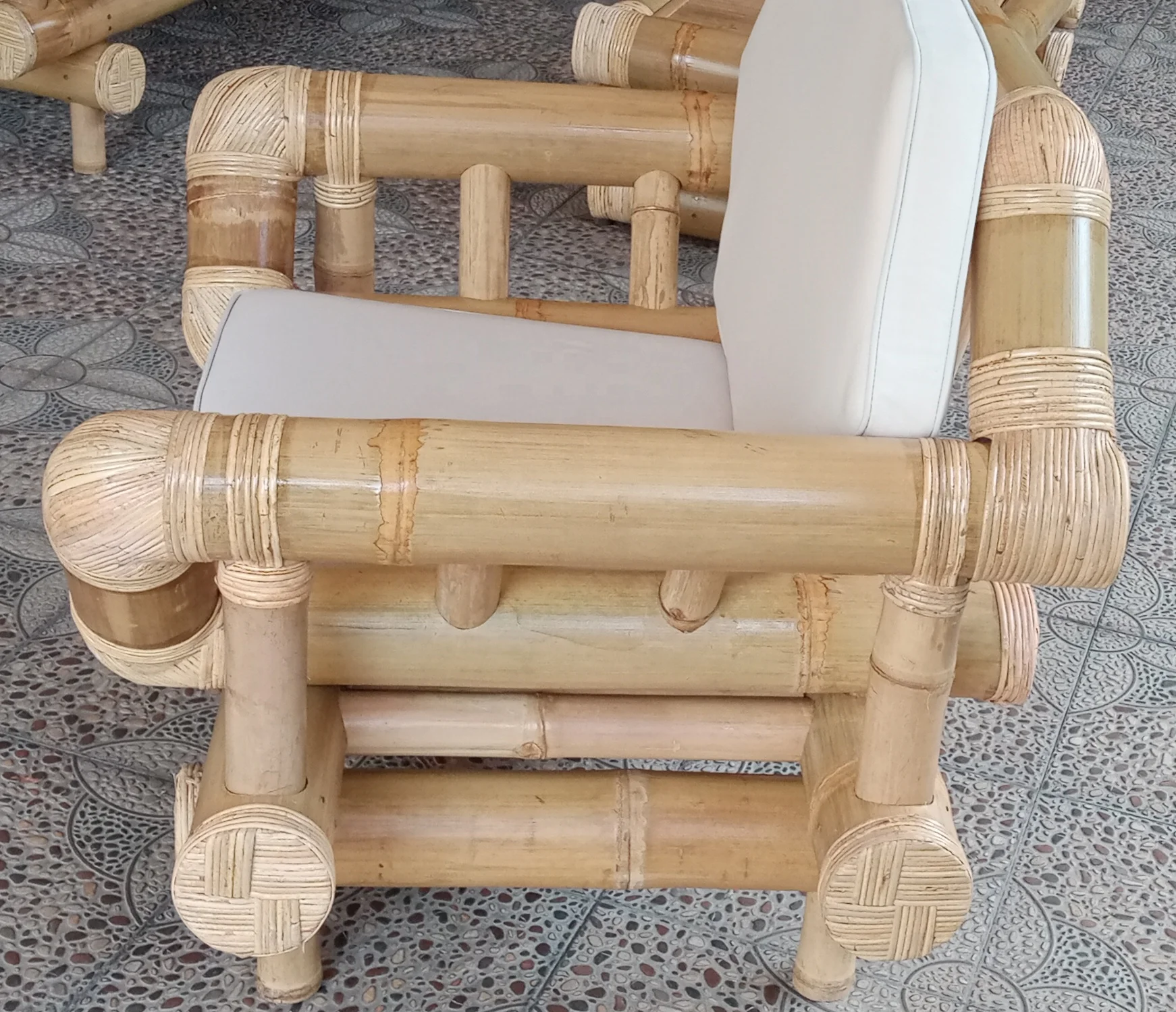 Hand Made Living Room Natural Bamboo  Sofa at low cost