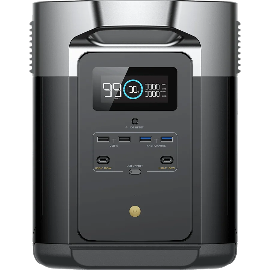 Top Quality Eco-Flow DELTA Max 2000 2016Wh Portable Power Station with Solar Panels