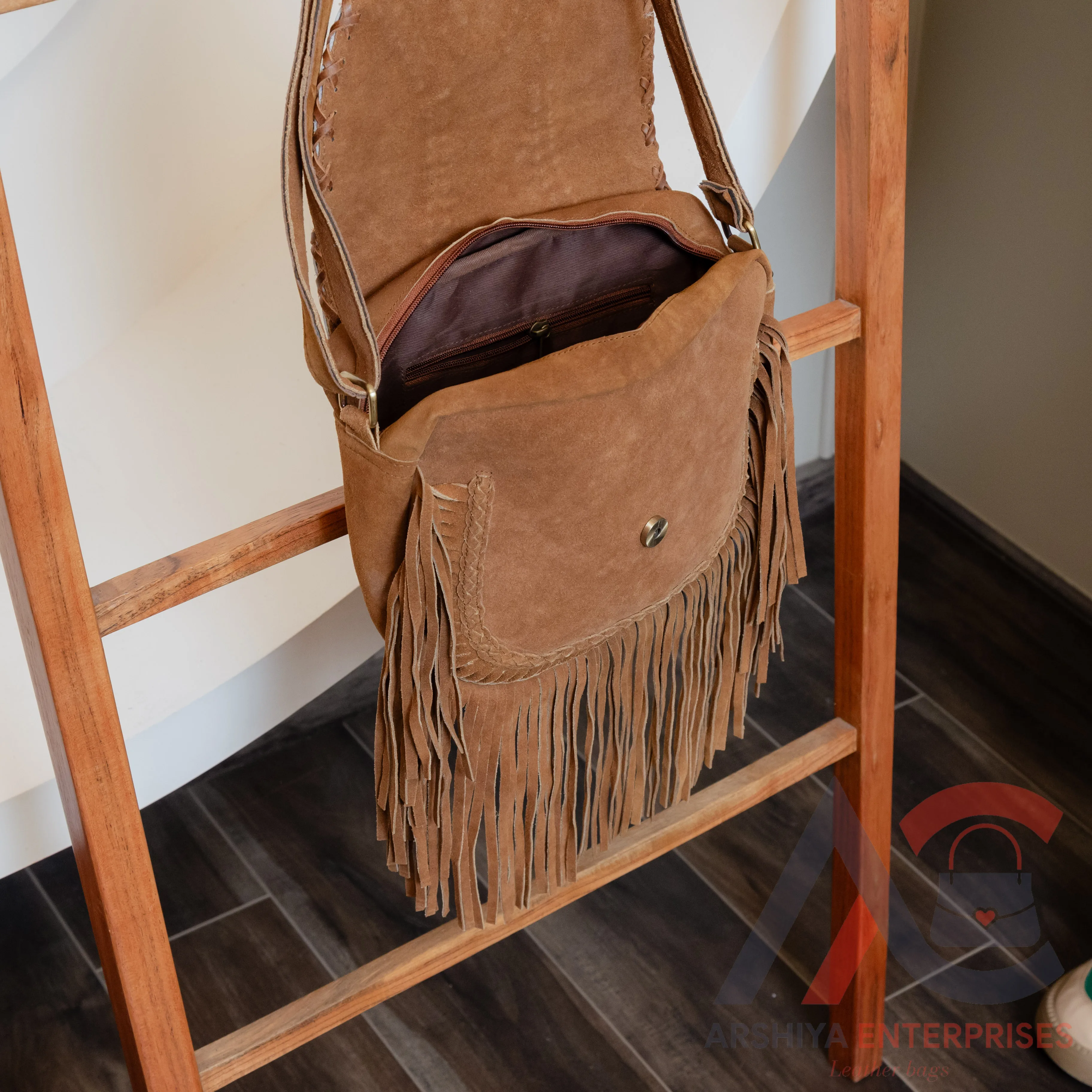 Real Cowhide Fringe Handbag Turquoise Stone Sling Bag Gypsy Boho Vintage Handmade New Design Bag Multi Uses Stylish Bags