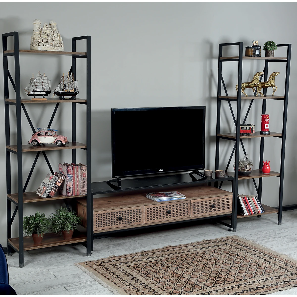 Wood Hotel Furniture Console Television Table Tv Stands Modern Luxury Set console with Cabinet For Living Room
