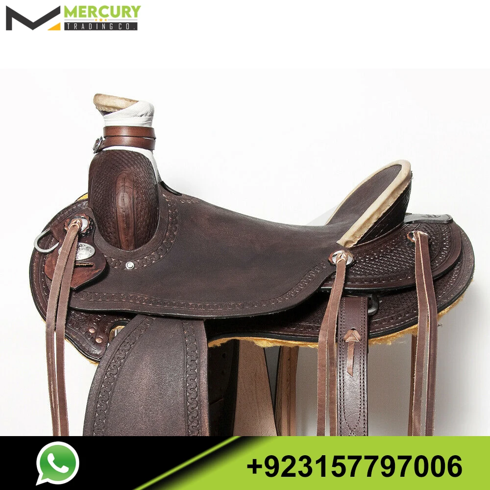 Кожаное седло Western Horse УЭЙД РАНЧО ципан коричневый хиласон