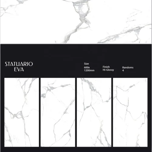 60X120 CM Size Tiles Carrara Glazed Porcelain Marble Look Floor and Wall Tiles with White Color in good price