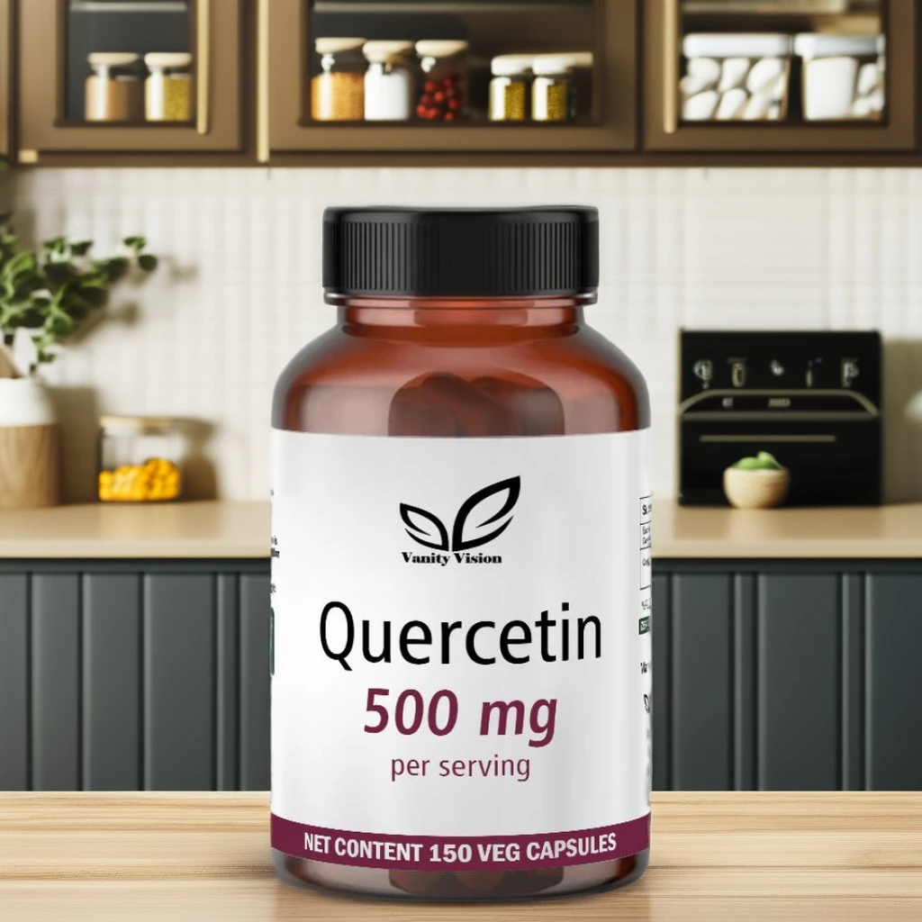 Vanity Vision Quercetin 1000mg Zinc 50mg Vitamin C 1000mg Vitamin D 5000 IU Bromelain Elderberry - Lung Immune Defense Support
