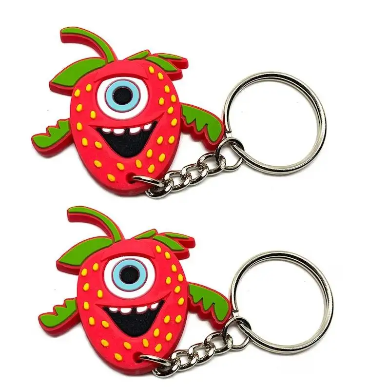 New Designs Embossed Keychain Soft Rubber 3D PVC Keychain Custom Logo Rubber Key Chains Custom Manufacturer Rubber Key Chains