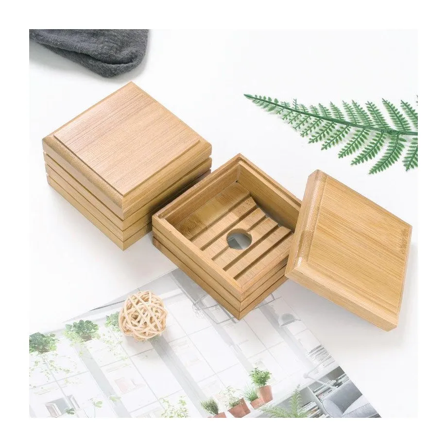 Top quality wooden soap dish rack boxes wooden stand tray box holders for soaps cheap price