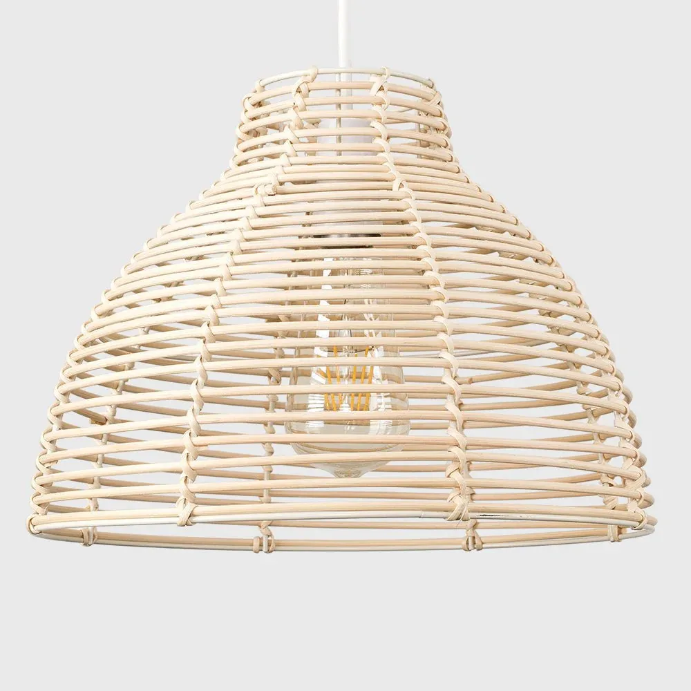 Natural woven round rattan lamp shades pendant ceiling light lamps cover lampshades made in Vietnam