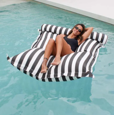 Customize Outdoor Waterproof Family Extra Large Floating Bean Bags Covers, Luxury Premium Pool Sun Lounger Floats Lazy Pillow