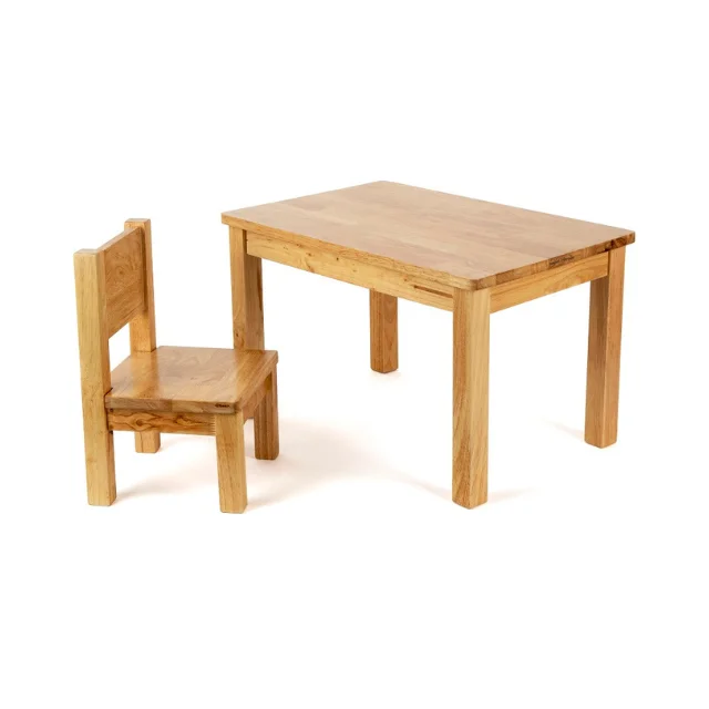 Natural Wood Montessori Table & Chair Furniture Set Children Aged 1-4 Years Rectangular Bedroom Decoration Shape Learning Play